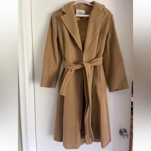 Vintage Saks Fifth Avenue Camel Wool Wrap Coat🌷